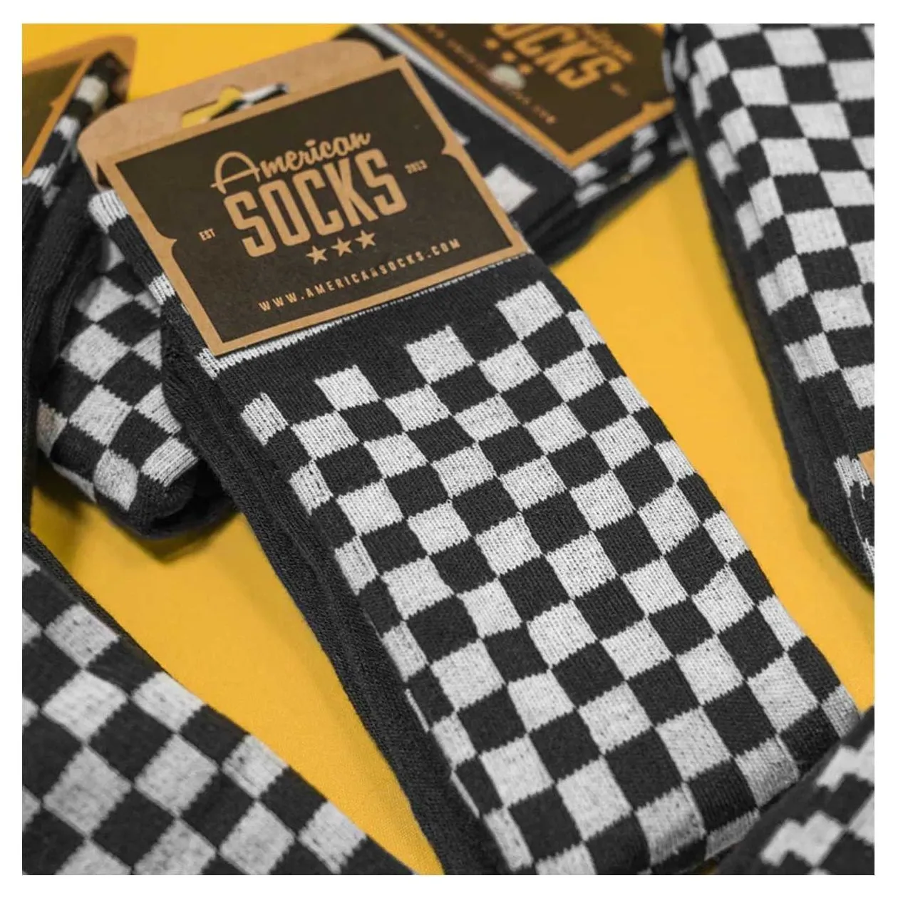 American Socks Checkerboard Socks - Black