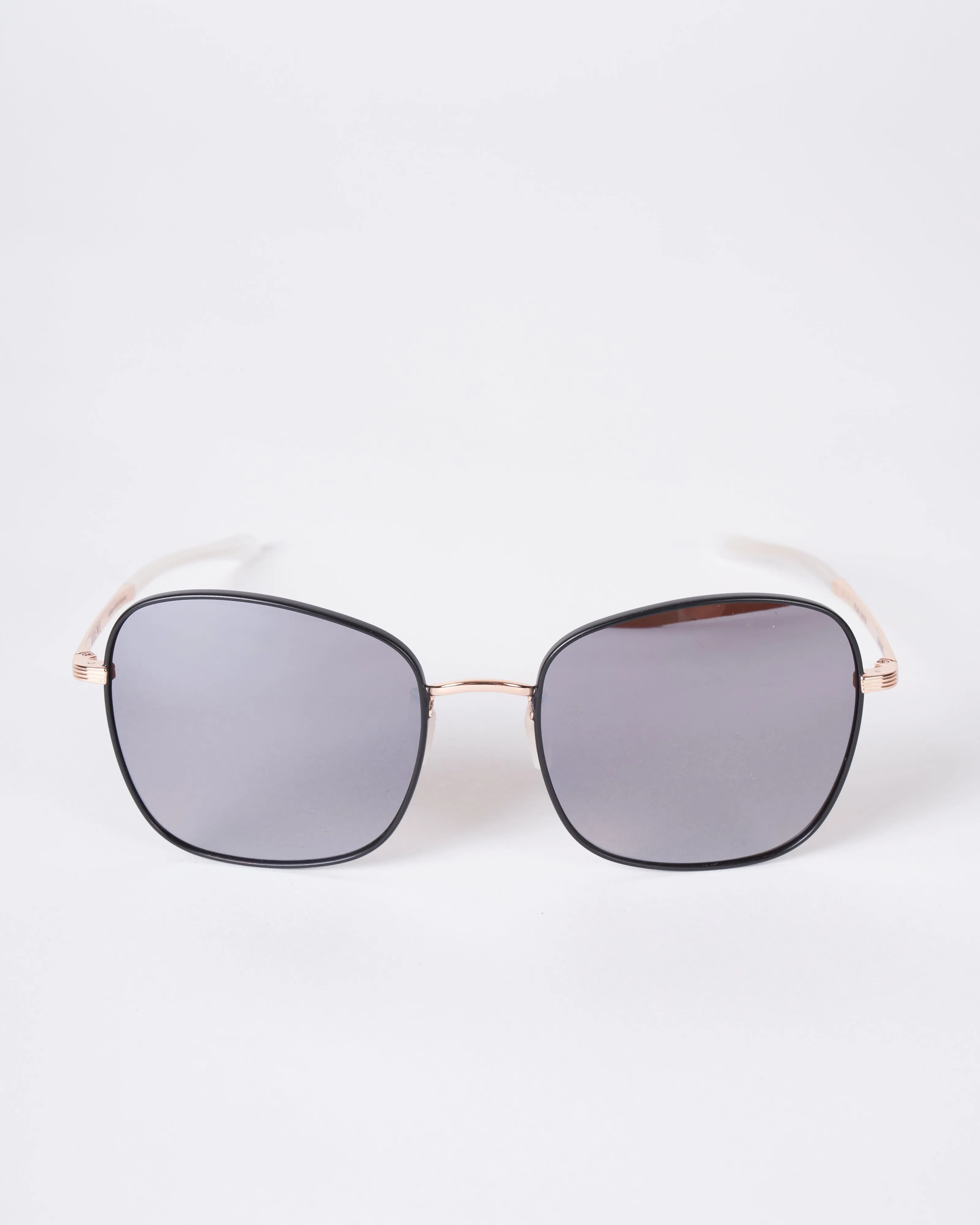 sabine - matte black and rose gold mirror